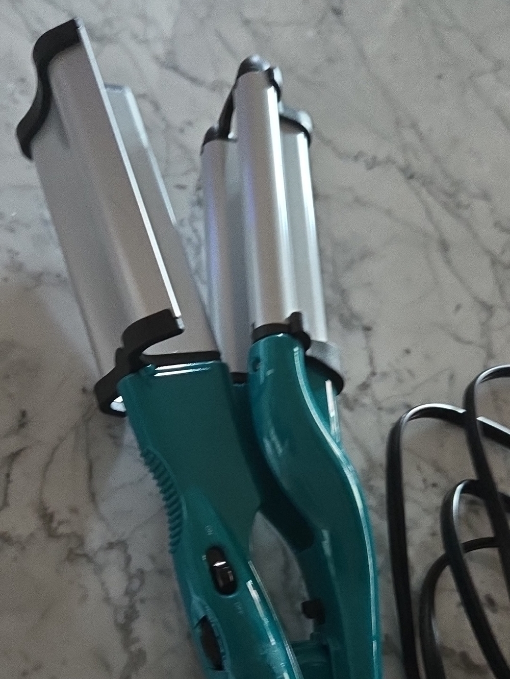 Teal Triple Barrel Hair Waver - Professional Styling Iron